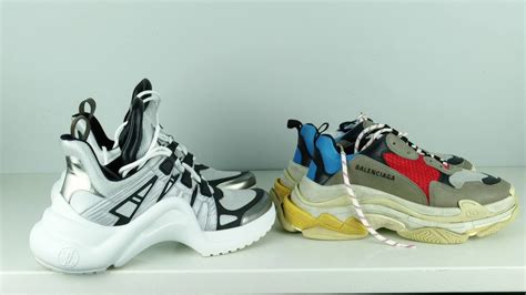 balenciaga triple s vs louis vuitton|balenciaga triple s.